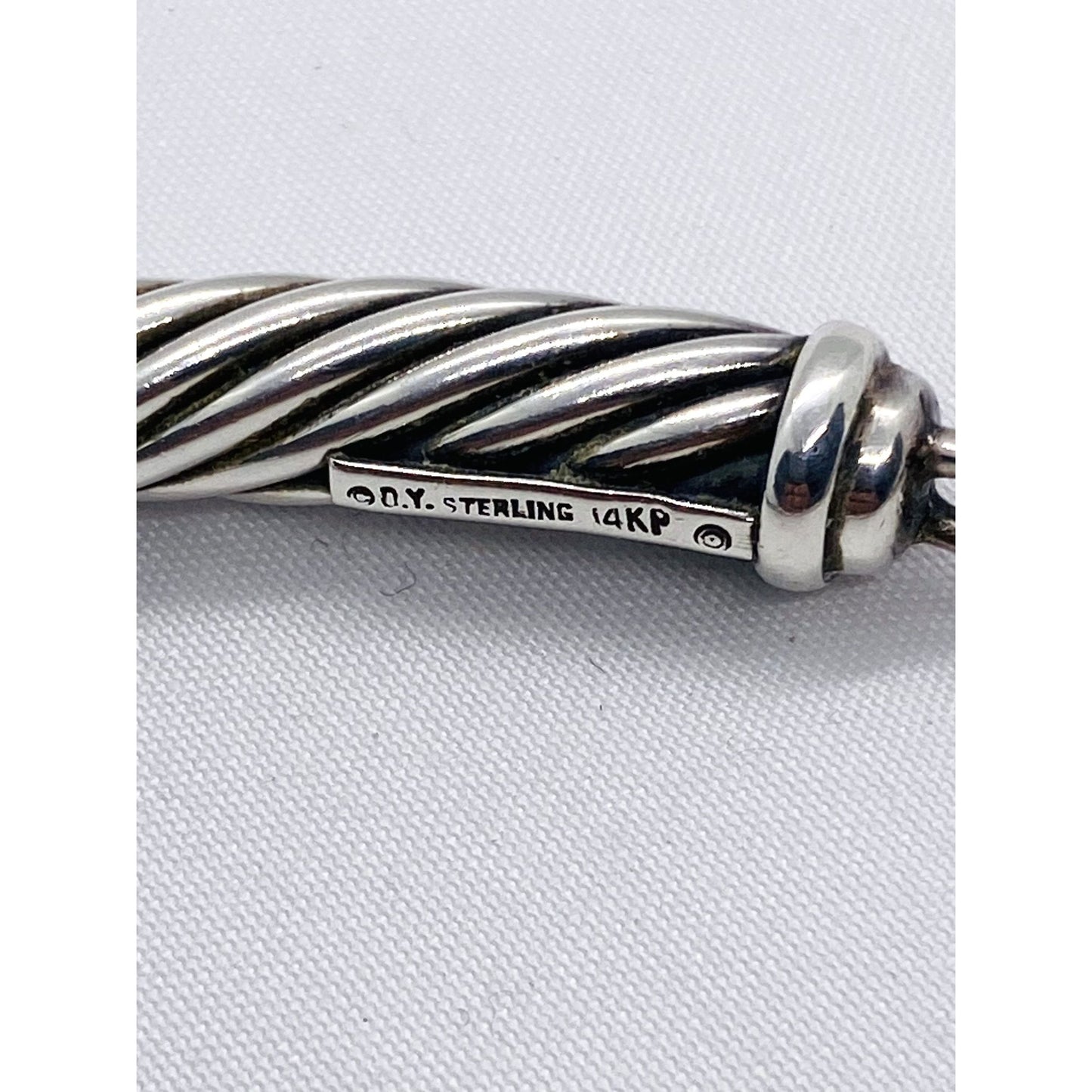 David Yurman Station Cable Chocker 14.5" Sterling Silver 925 7.2mm Cable