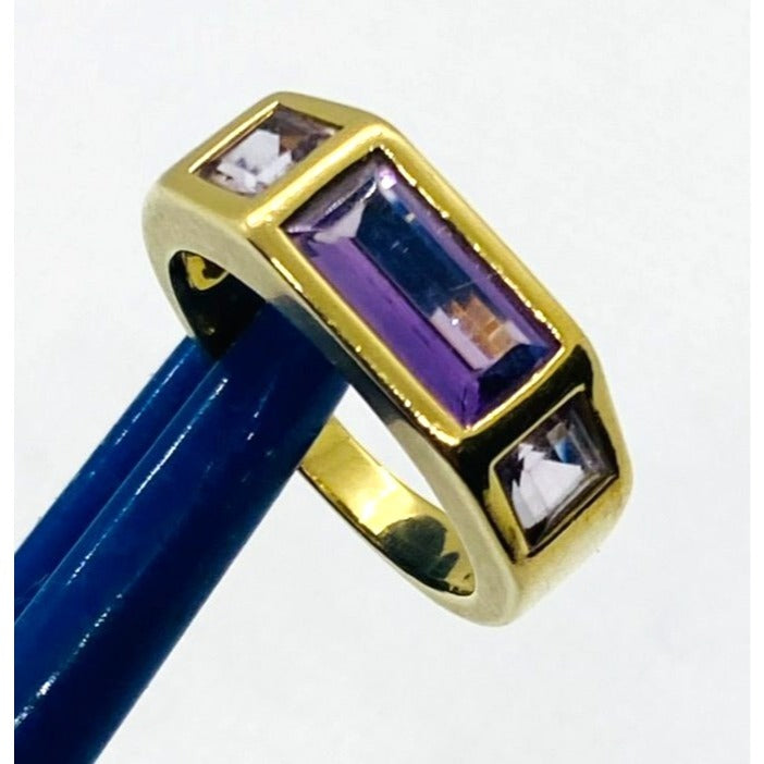 Tiffany & Co Paloma Picasso 18K Amethyst Ring Size 7