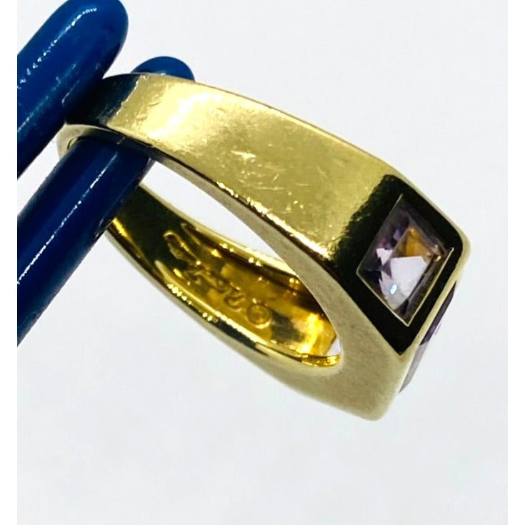 Tiffany & Co Paloma Picasso 18K Amethyst Ring Size 7