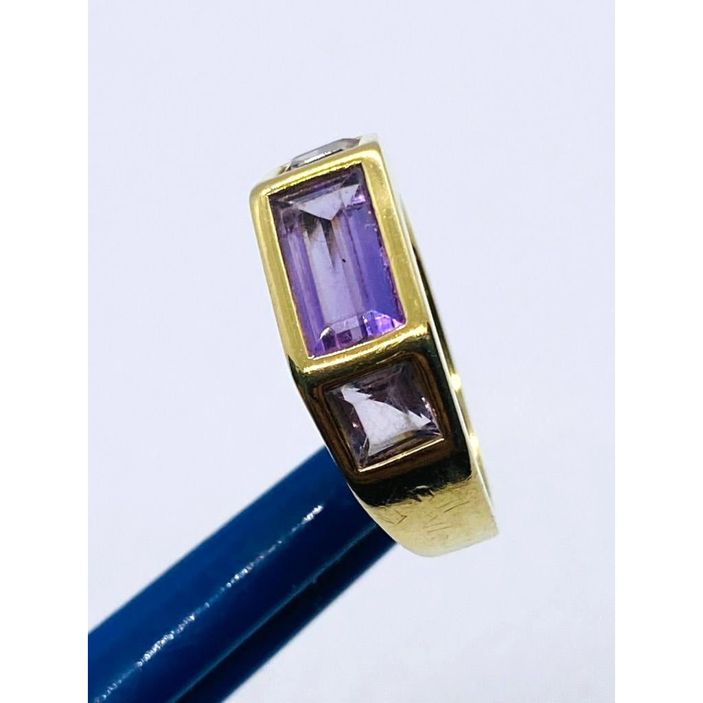 Tiffany & Co Paloma Picasso 18K Amethyst Ring Size 7